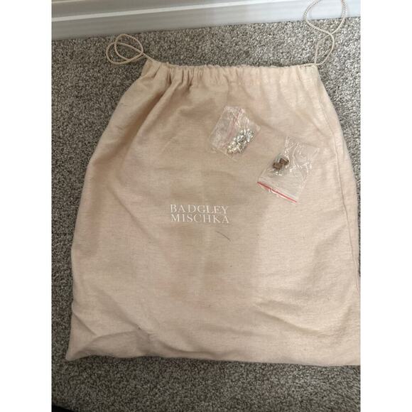 Badgley Mischka Nina Satin Peep Toe Stiletto Sandal, sz 8.5 - Picture 14 of 16